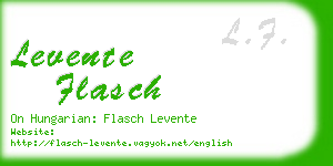 levente flasch business card